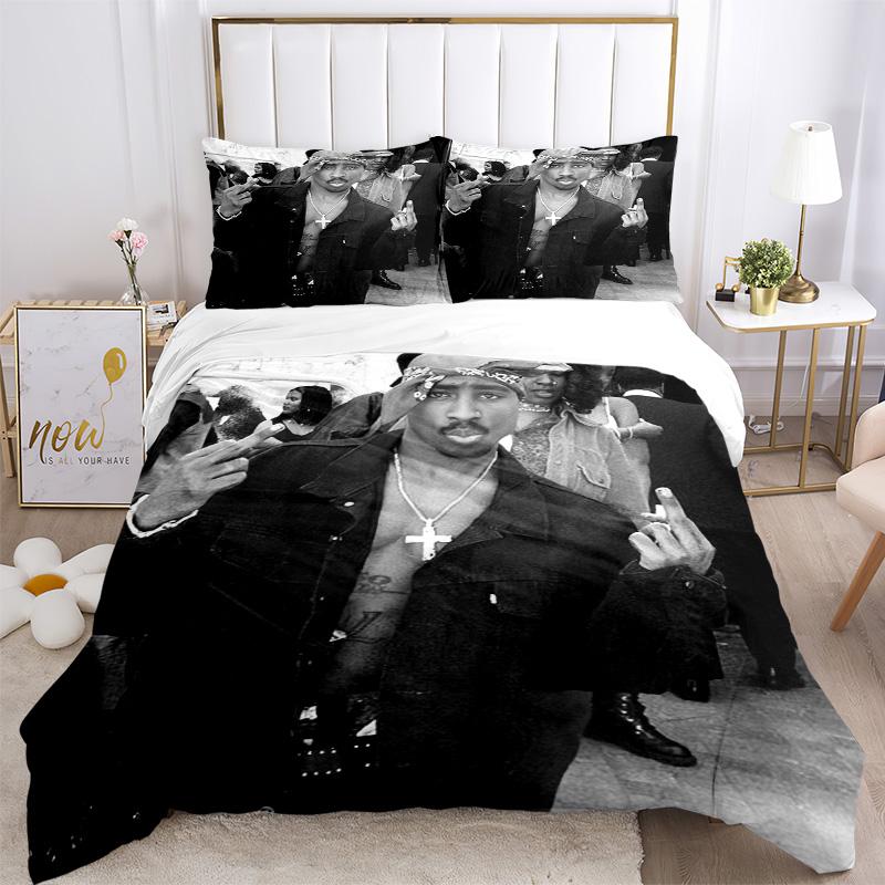 Rapper Fashion Bedding 3 Piece Set Hd Print Duvet Cover Pillowcases For Teens Adult Bedroom Decoration Christmas Gift C9211158