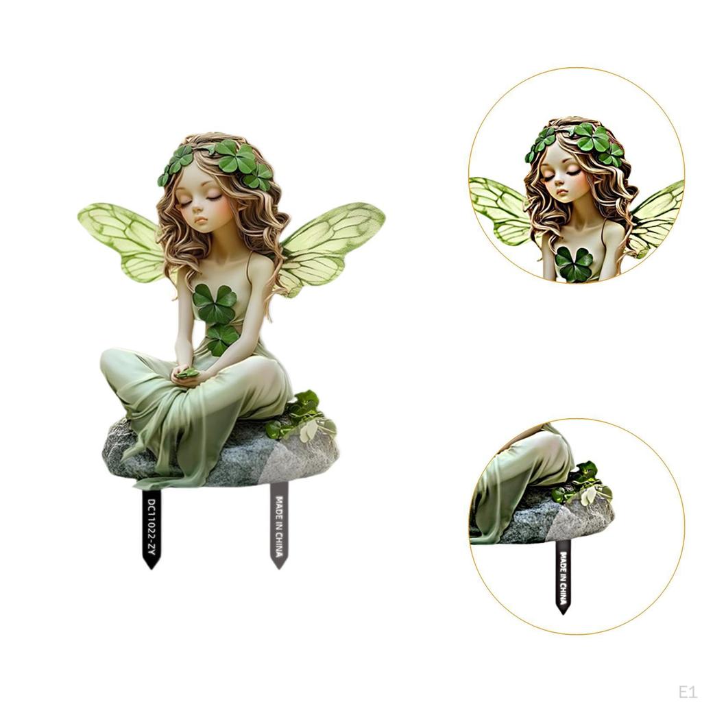 Fairy Garden Stake Decor 2D Decoration Accessory Creative Flat Butterfly Elf Desktop