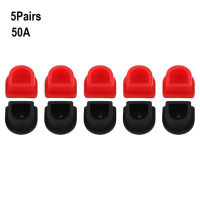 10Pcs 50A-350A Cable Seals Waterproof Fixed Solid Line FOR Anderson Cable Cover Red And Black Electric Testing Equipment Parts