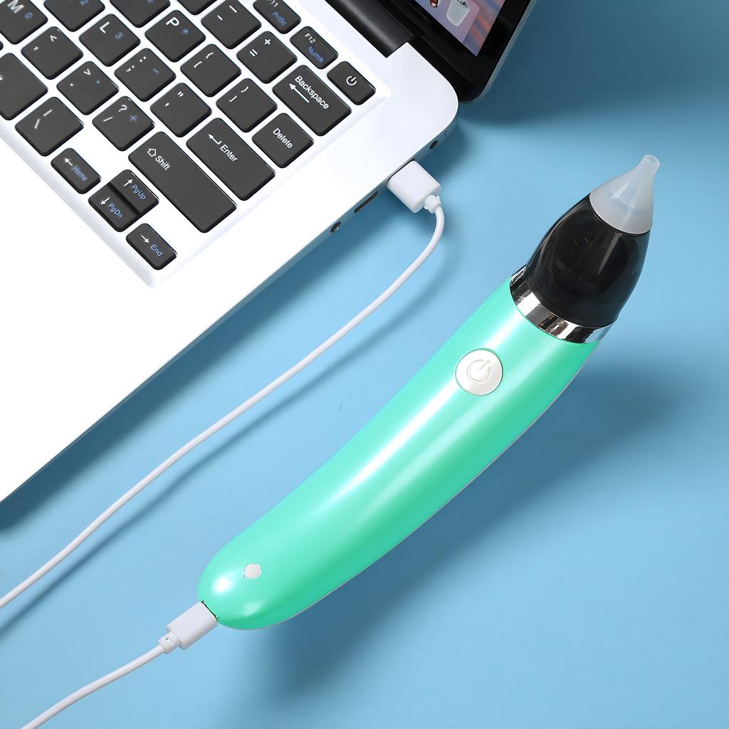 Tragbarer Nasenreiniger für Babys, Silikon, einstellbare Saugkraft, elektrischer Nasensauger für Kinder, sicher, praktisch, geräuscharm