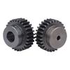 Ruota Dentata Senza Fine 2M-26T/28T Diametro Foro 8/10/12/14/15/18/19/20 mm Ruota Dentata Brunita Materiale Acciaio al Carbonio SC45# Altezza Denti 20mm