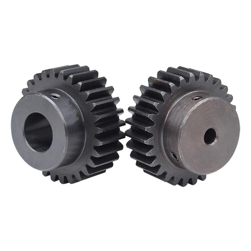 Ruota Dentata Senza Fine 2M-26T/28T Diametro Foro 8/10/12/14/15/18/19/20 mm Ruota Dentata Brunita Materiale Acciaio al Carbonio SC45# Altezza Denti 20mm