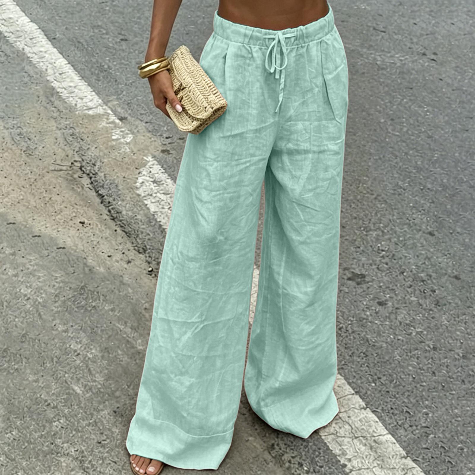 

Women s Casual Pants With Loose Drawstring L