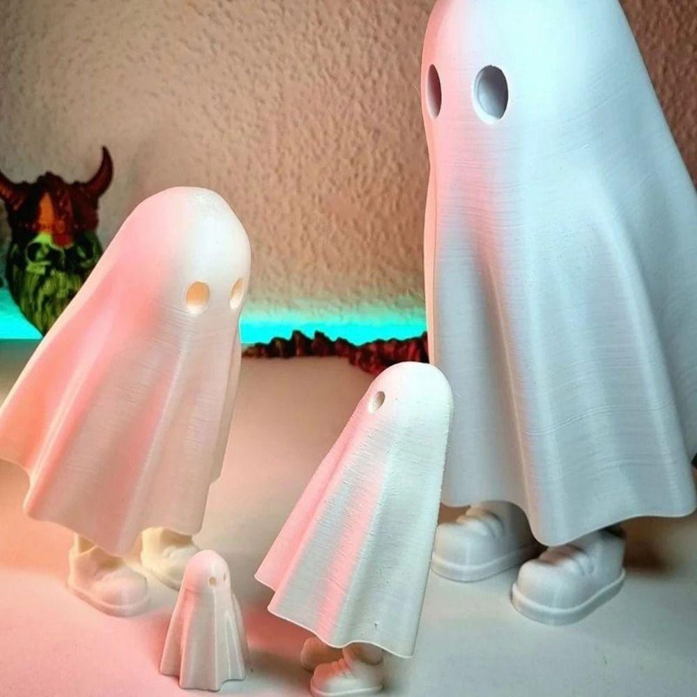 Cute Little Man Ornament Activity Foot 3D Printed Ornament Halloween Ghost Statue  Halloween Decor