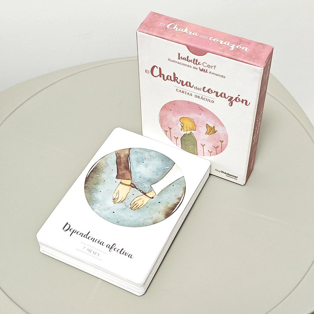Romantic Love Oracle Deck 42 Pcs Heart Chakra Oracle Cards 10.5*7.5cm In Spanish Language