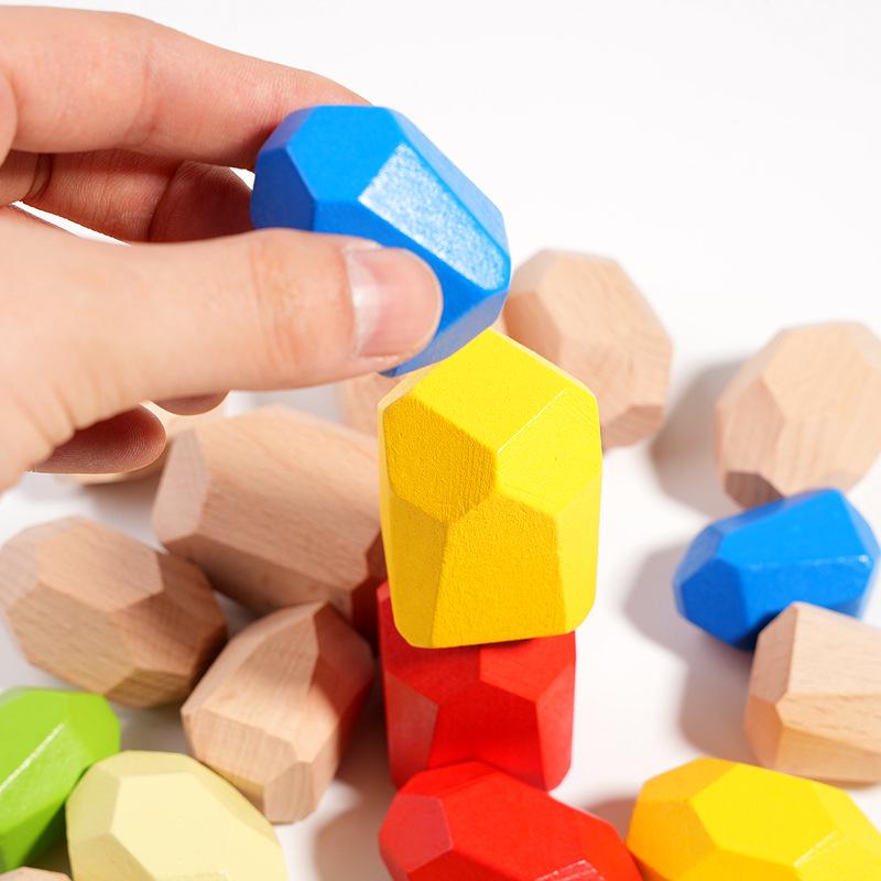 Colorful Stacking Stones: Hand-Eye Coordination Game for Kids