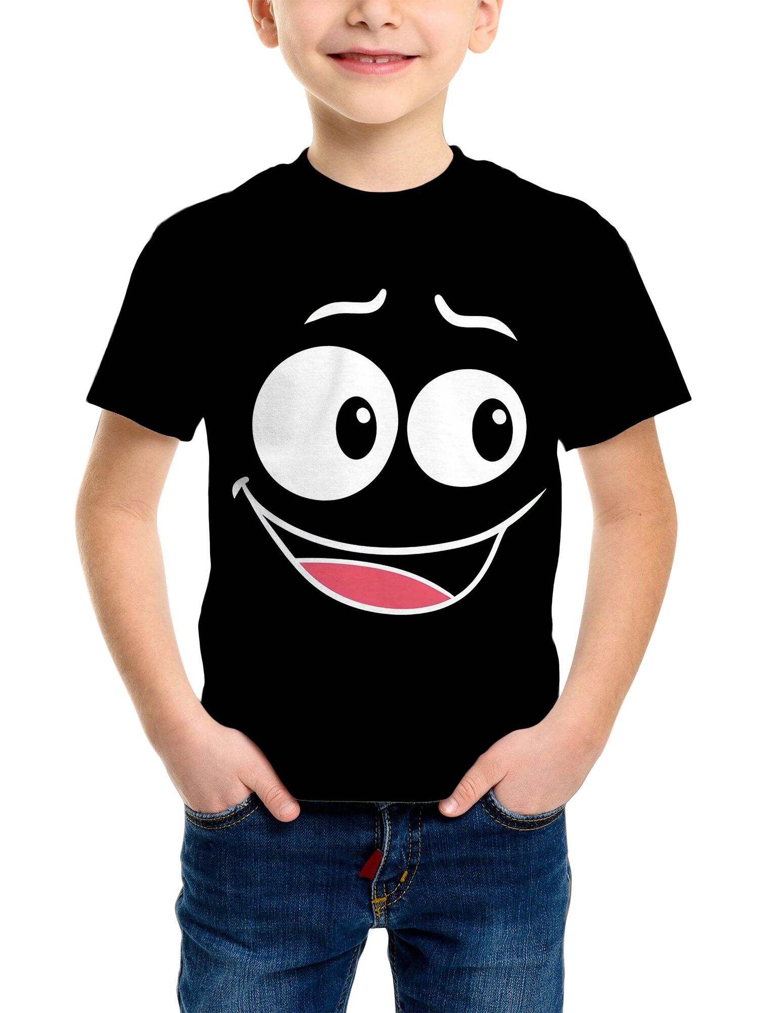 Kids T-shirt 3D Print T-shirt Boys 2-10 Years Short Sleeve Top Street Style Kids Top 100