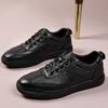 Fashion Versatile Men's Genuine Leather Shoes Black Walking Shoes Formal Business Shoe Comfortable All Day Wear Tenis Masculino Sneakers