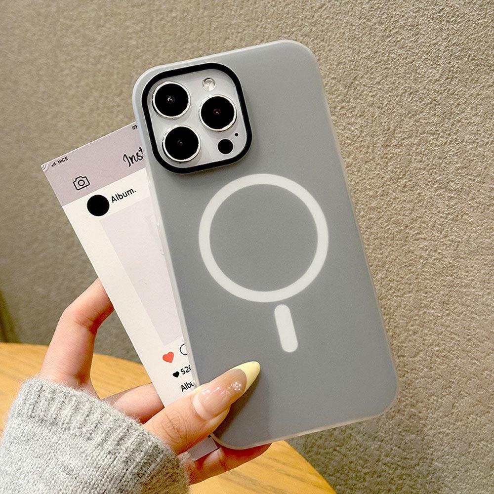 

Dopamine Solid Color Mobile Phone Case Suitable for Apple 16promax Magnetic Jelly Two In One IPhone 15 Protective Case Apple 15PROMAX