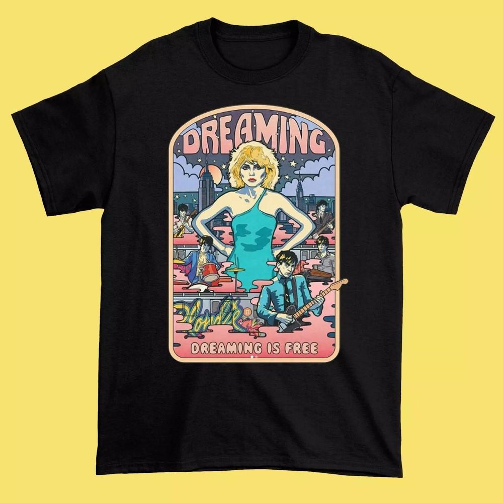 Rare Blondie! Black Cotton Shirt Short Sleeve All size Gift For Fan Unisex T-Shirt L