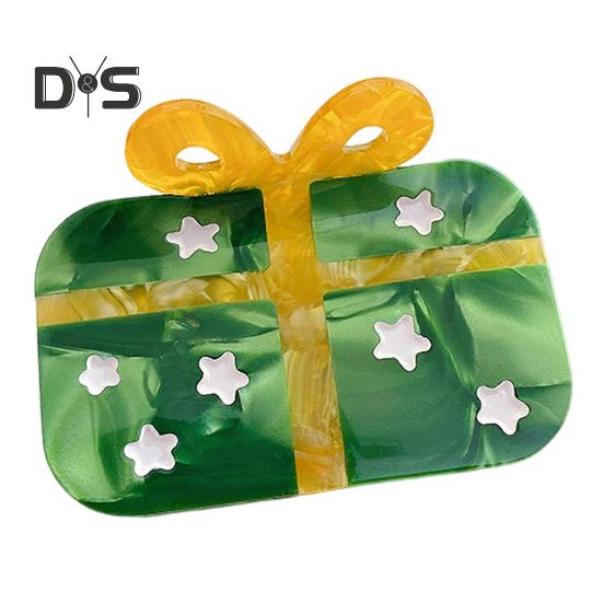 

Рождественская заколка для волос в форме рождественской елки, заколка для волос в форме колокольчика, боковая заколка для волос, праздничные аксессуары для тематической вечеринки Gift жёлтый