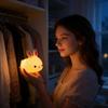Cute Bunny Night Light – -sensitive Silicone Rechargeable Light With Soft Tones, Suitable For Home, Bedroom, And Bathroom.