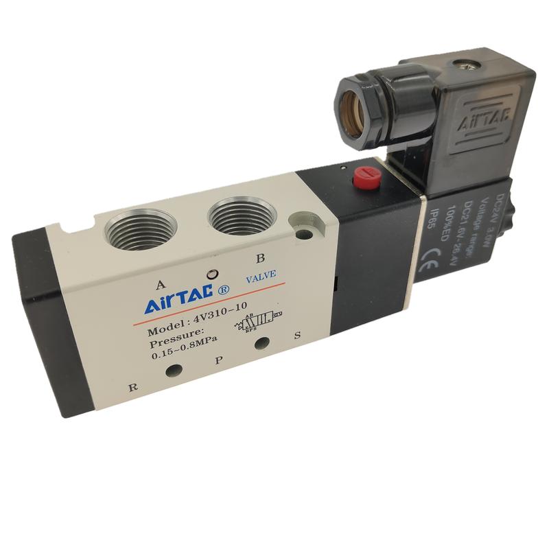 AIRTAC Pneumatic 3/8" Solenoid Valve 4V310-10/08 Single Coil Pilot-Operated Electric 5/2,5/3 5 Way 2 Position 1/2"  4V410-15