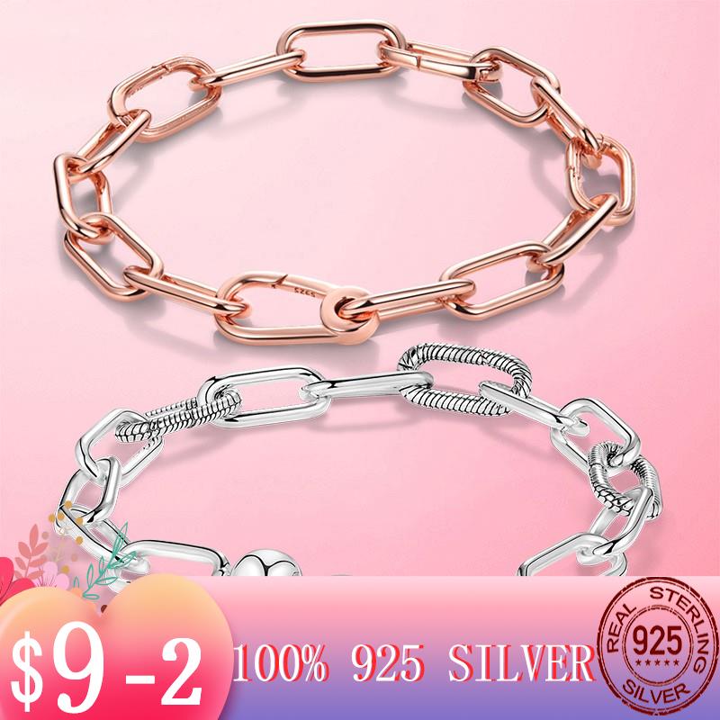 Hot Authentic Gold Plated Color Me Bracelets copper Me Lobster Clasp Chain Link Femme Bracelets Ideal For Women Jewellery Gift Pulseira