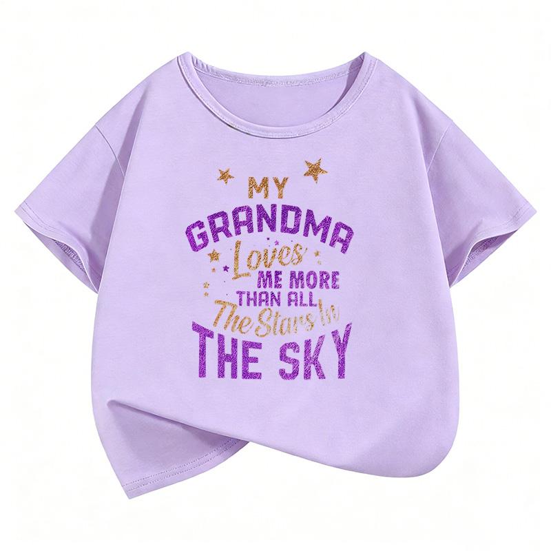 Colorful Grandmr Love Funny T Shirts Kids Childrens Tshirt Boys Girls Summer Spring Casual Top Tee Shirt Short Sleeve