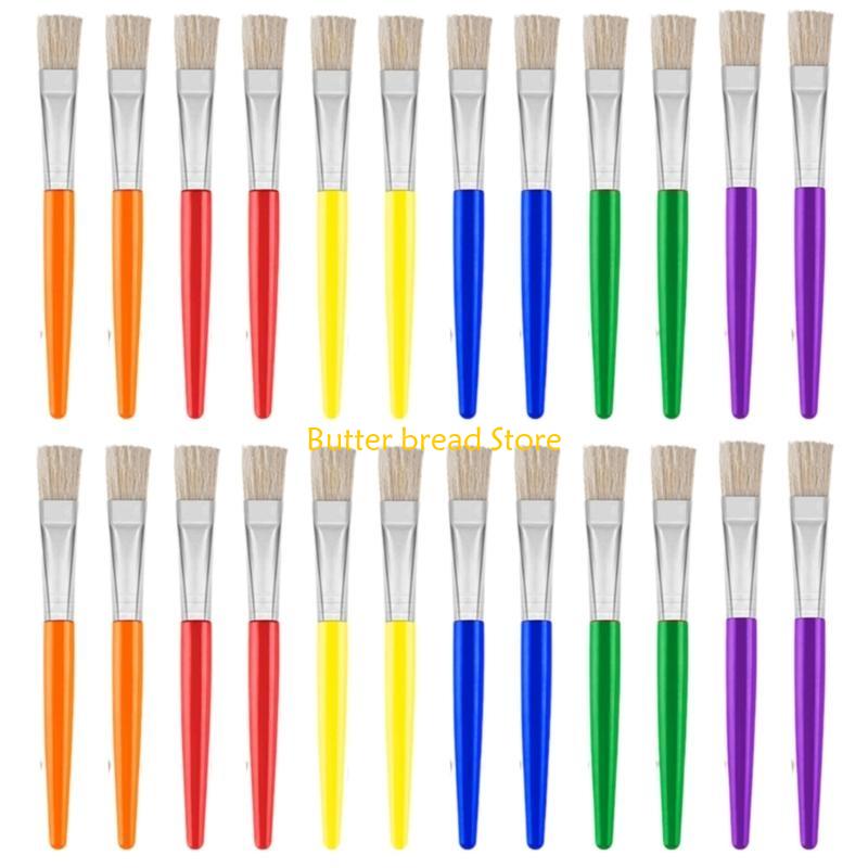 W89C Colorful Paint Brush for Student Acrylics Oil Gouache Watercolor Painting