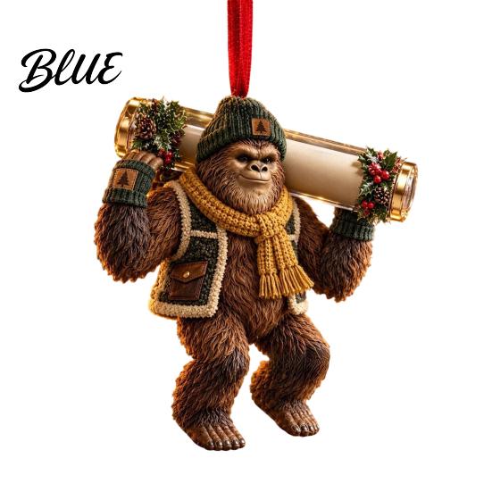 Holiday Cash Present Decoration Big Foot Money Holder for Cash 2D Acrylic Sasquatch Gift Unique Grandchildren Ornament Clear Xmas Tree Hanging Party