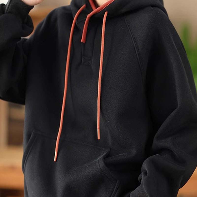 Sweatshirt for Women Cotton Oversize Hooded Thickened Loose Casual Pullover Long Sleeve Top Sweatshirt