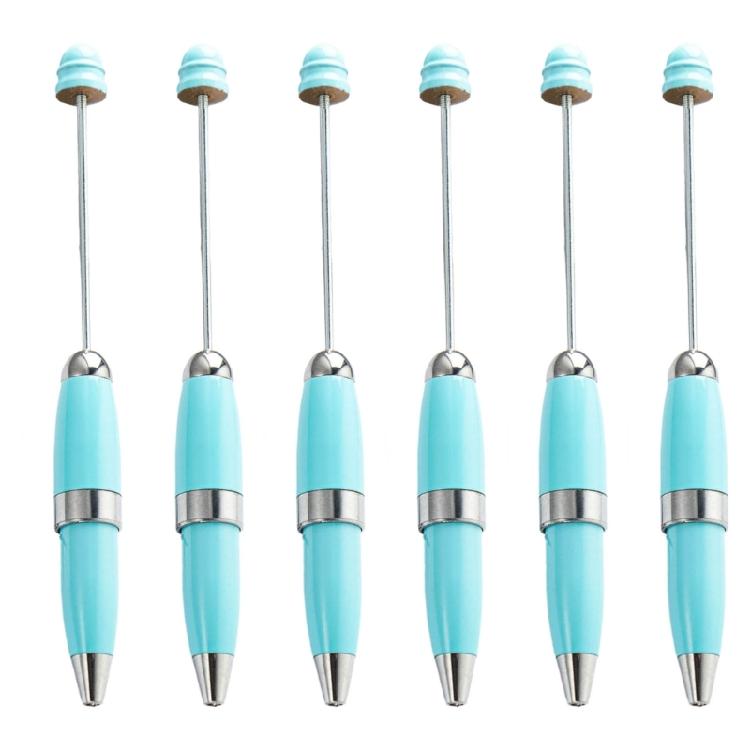 6x 1.0mm Writing Pen Beadable Ballpoint Pen Creative DIY Beaded Pen for Student