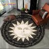 3D Mysteriou Sun Moon Tarot Mandala Magic Round Area Carpet Rug for Living Room Bedroom Kid Playroom Decor,Pet Area Rug Non-slip
