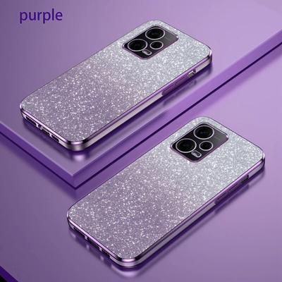 Luxury Gradient Glitter Plating Case For Xiaomi Redmi Note 13 12 Pro 12S 11 10 9 9S Redmi A3 A1 14C 13C 12C 10C K60 K50 K70 Silicone Back Cover