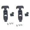 2 PCS T-Handle Draw Latches with Brackets Rubber Flexible T-Handle Hasp Rubber Hood for Tool Box Vehicle Engine Hood