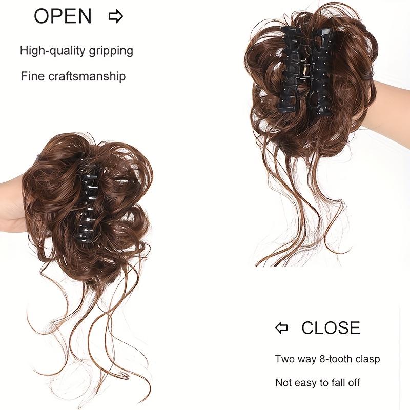 Aosiwig Synthetic Hair Bun Chignon Messy Curly Hair Band Elastic Scrunchy False Hair Pieces For Women Hairpins Black Brown