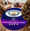 Football team City FC Pattern Round Rug, Indoor/Outdoor Mat, for Picnic, Gameroom, Bedroom, Office, Living Room, Home Decor Carpet, Birthday Gift