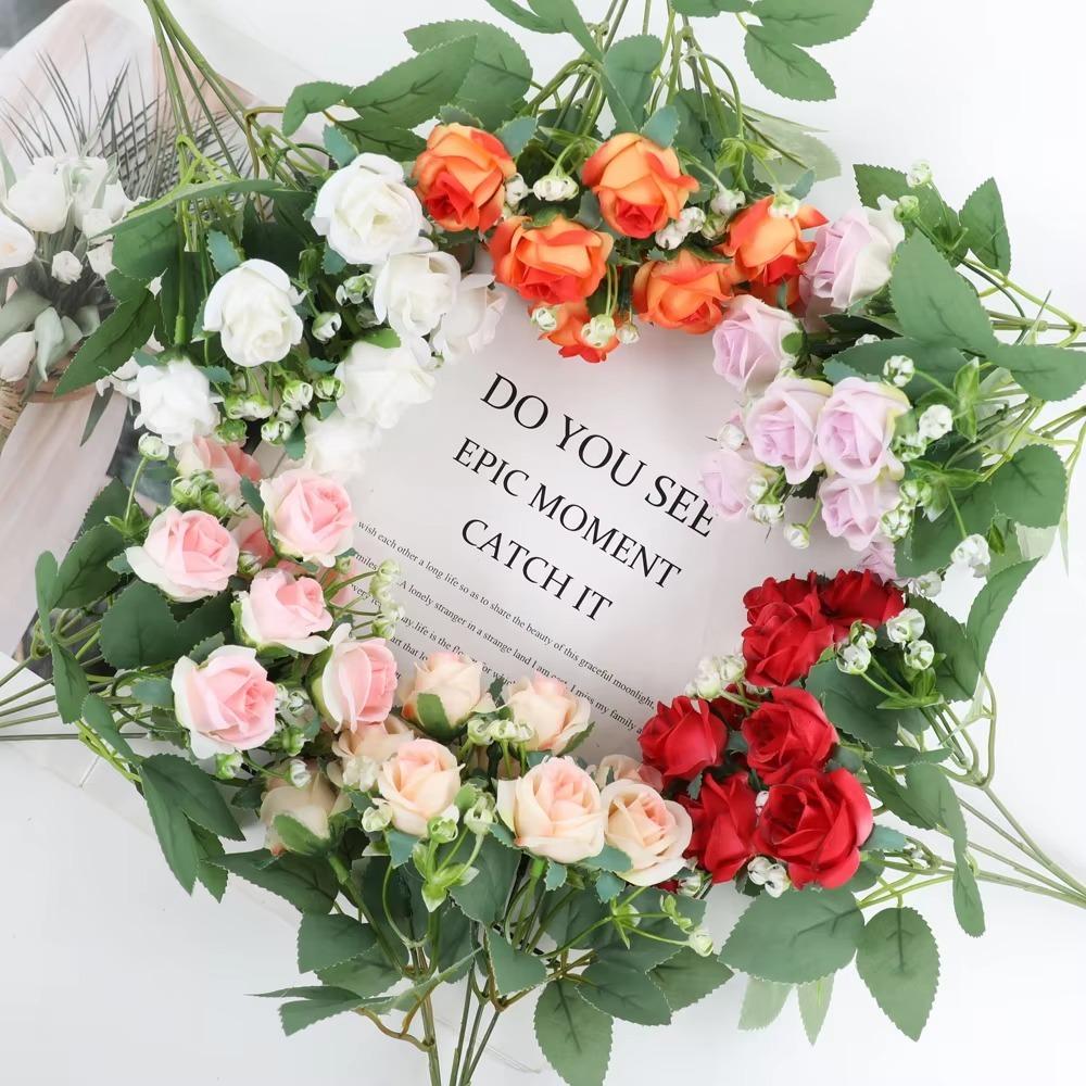 DIY Artificial Rose Bouquet 10 Heads Artificial Camellia Peony Flowers  Home Decor