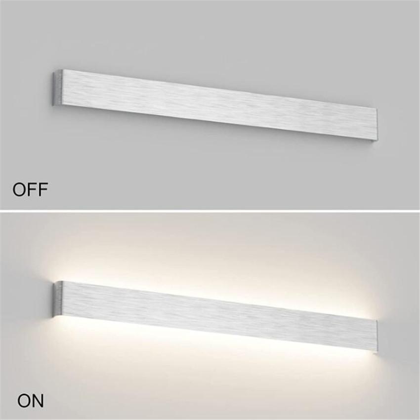 Wall Light Indoor LED 91 cm Warm White 3000 K Silver  Modern  Wall Light for Bedroom Living Room Hallway Stairs