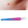 Curved Tip Blackhead Extractor Tweezer Stainless Steel Precise Blemishs Pimple Blackhead Removal Tool