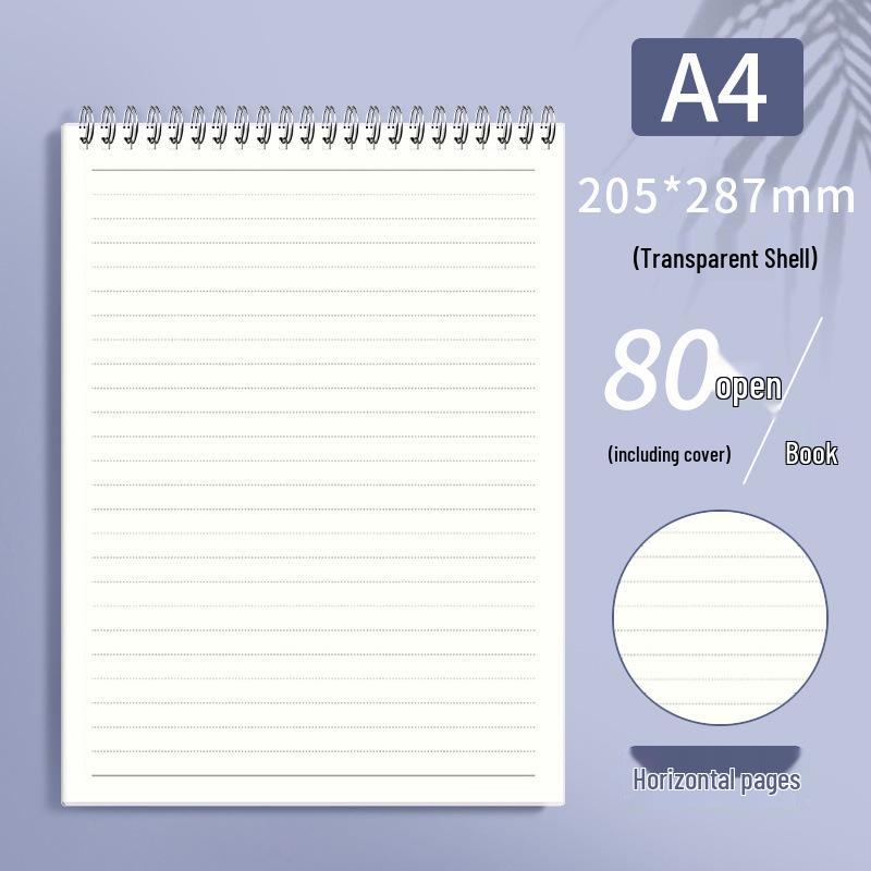 A4 kroužkový zápisník s překlápěcími listy - Linkovaný, Čtverečkovaný, Prázdný - Ideální pro studenty