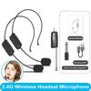 2.4G Drahtloses Lavalier-Mikrofon Headset-Mikrofon Mikrofon mit Empfänger für Verstärker Sprachlautsprecher Unterricht Reiseleiter