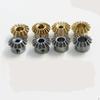 2PCS 1:1 Bevel Gear 0.8M 15T 3 4 5 6 Mm 6.35mm Bore Hole Diameter M3  Jackscrew Brass Bevel Gear