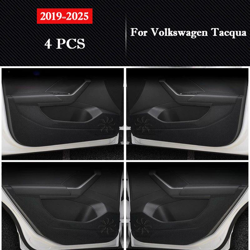 

For Volkswagen Tacqua 2019 - 2026 Car Door Anti-kick Pad Leather Interior Anti-dirty Protection Stickers Decoration Accessories