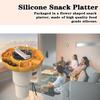 40oz Reusable Silicone Snack Bowl for Stanley Cup Snack platter Compatible Tray Ring Holder Outdoor Activity Snack Tray