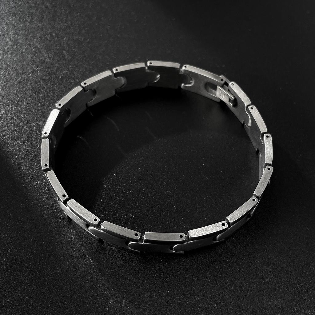 Stainless Steel Bracelet Men's Versatile Creative Design Photosensitive Surface Titanium