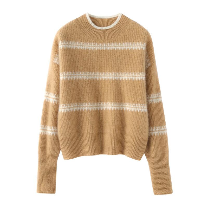 

Autumn and Winter Half-turtleneck Wool Sweater for Women, Fashionable Loose and Versatile Cardigan, Soft and Warm Base Sweater XL