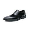 2026Fashion leather shoe pointed - toe breathable formal shoes formal business office party shoe solid color lace-up Men's shoes