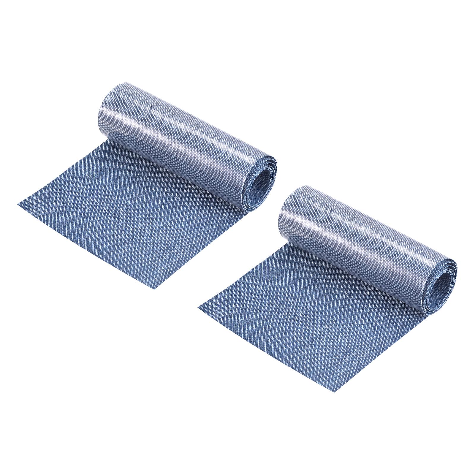 

2 Rolls Denim Patches Iron-on Patches for Clothing Repair Fabric Repair Patches Iron-On Mending Fabric Black світло-синій колір