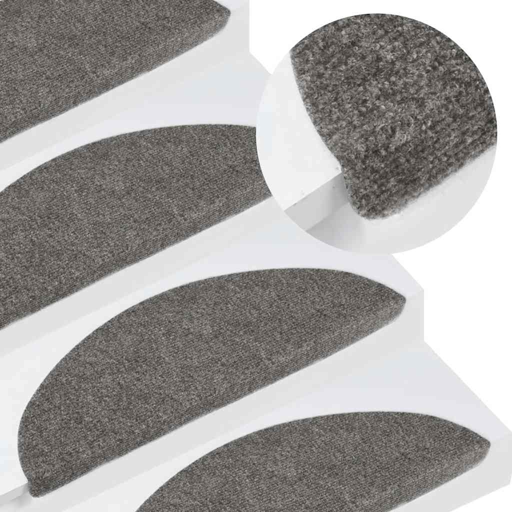 Self Adhesive Stair Treads 10 pcs Gray 56 x 17 x 3 cm