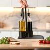 GLASS BOTTLES FOR OIL VINEGAR 2x 250ml IN A STAND 229274