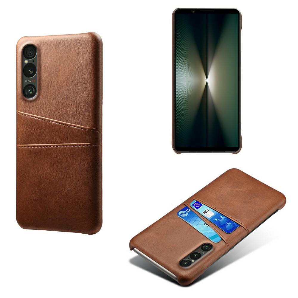 Für Sony Xperia 1 VII Hülle Duale Kartenfächer PU-Leder+Hartes PC Handyhülle