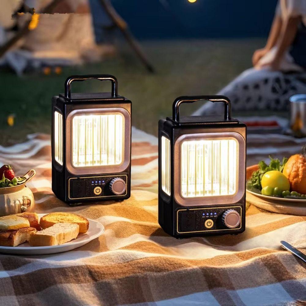 Rechargeable Battery Camping Lamp Waterproof Design Portable Hanging Light  Camping Activities