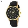 Men Quartz Watch Round Dial Precise Pointer Display Shockproof Scratch-resistant Calendar Faux Leather Strap Fashion Simple Male Business Quartz