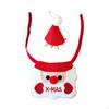 Christmas Santa Pet Bib with Hat,Pet Costume Accessories,Festival Party for Small Dogs Puppy Cats