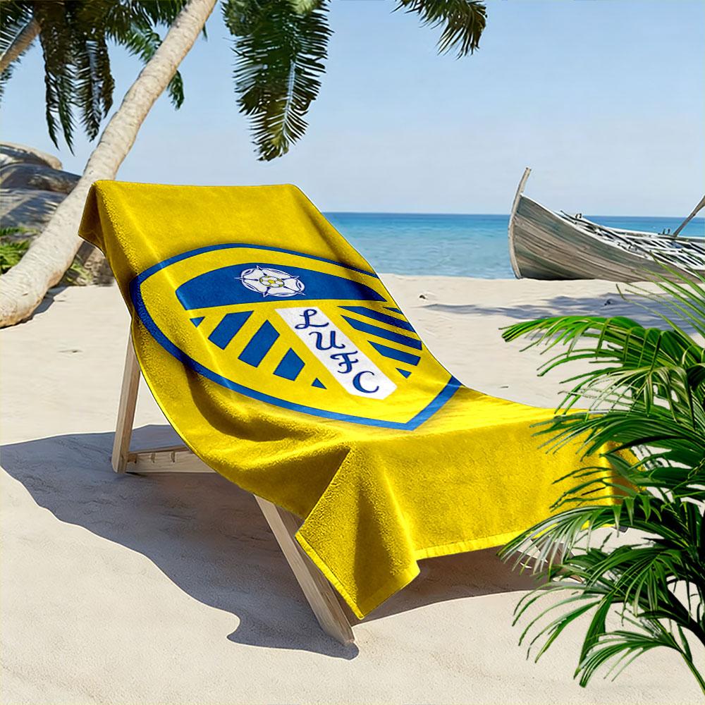 Blue and Yellow Shield Design A must-have beach towel for beach travel