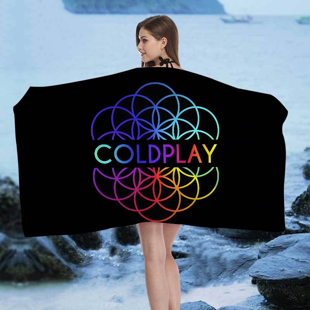 Classic Pop Rock Band C-Coldplay Bath Towel Microfiber Soft Water Absorbing Breathable For Girl Kids Cartoon Beach Towel