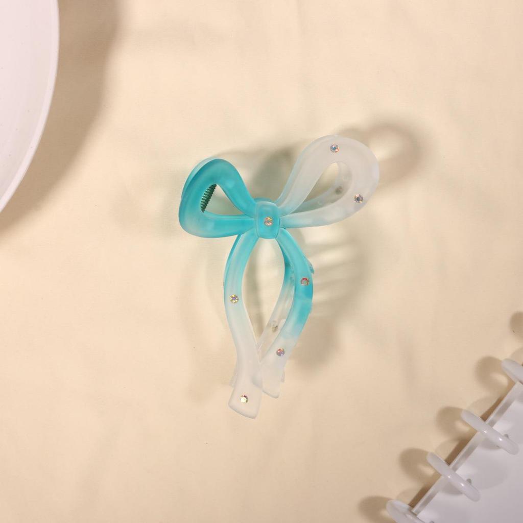 French Minimalist Frosted Gradient Shark Hair Clip - Jelly Color Hair Accessory for Women