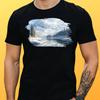 T-Shirt Herren Majestätische Winterlandschaft Motiv Baumwolle Größe S bis 5XL